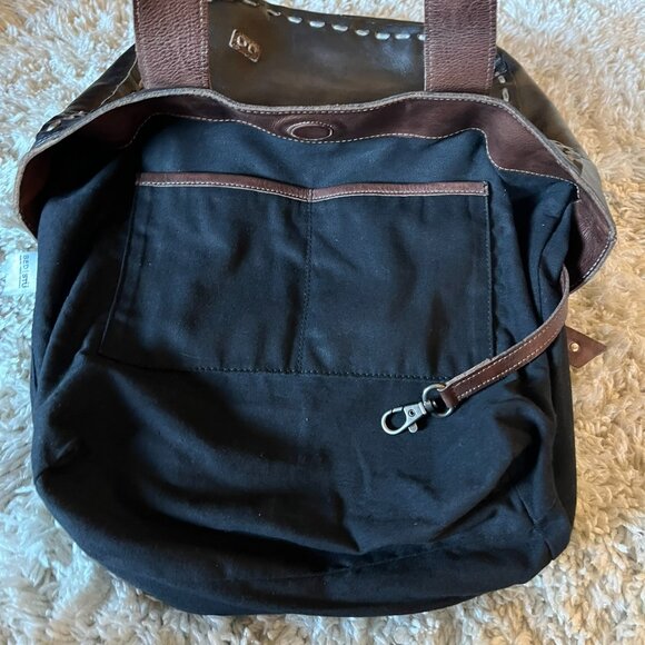 Bed Stu Leather Stevie Tote, Black Teak Rustic **VERY GOOD Preowned Condition** - Picture 12 of 14
